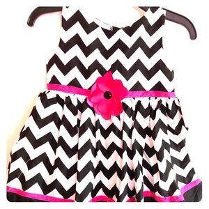 Chevron print baby girl dress 24months